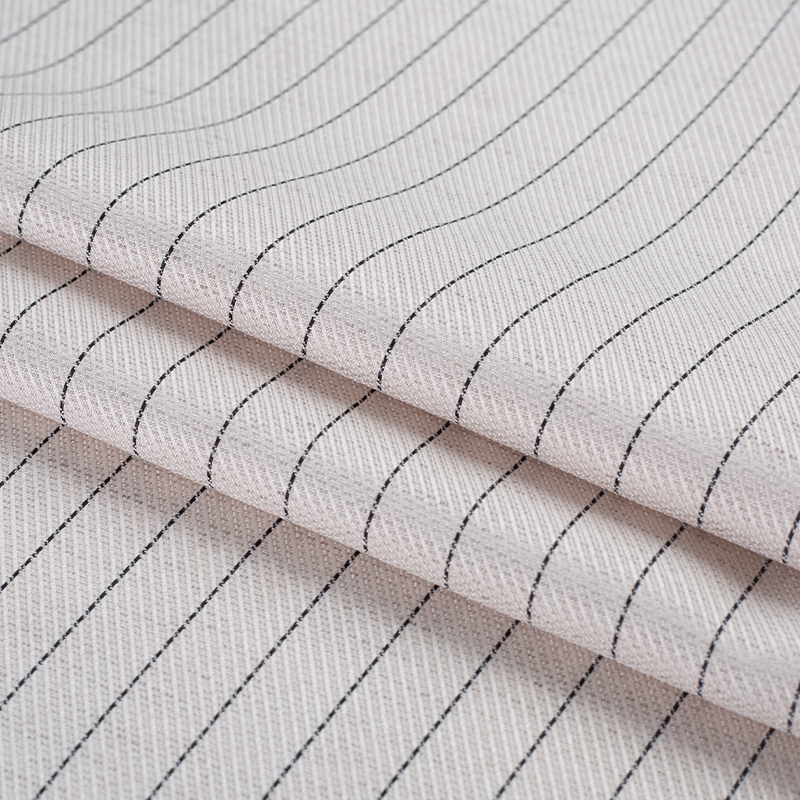 HY529-Lan Lauris Black Silk Strips Lyocell Fabric