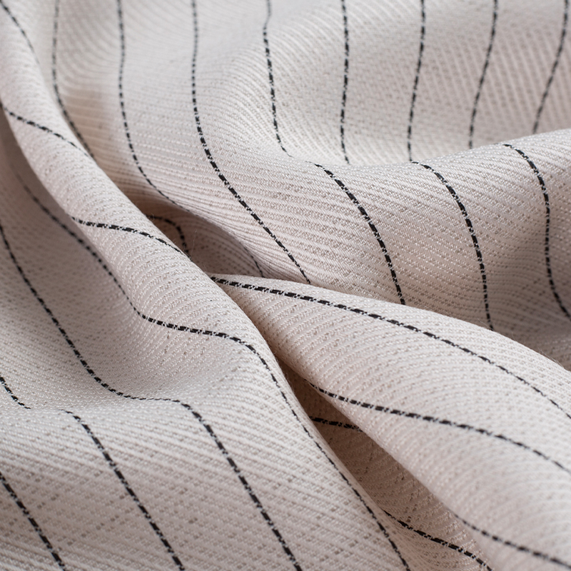 HY529-Lan Lauris Black Silk Strips Lyocell Fabric