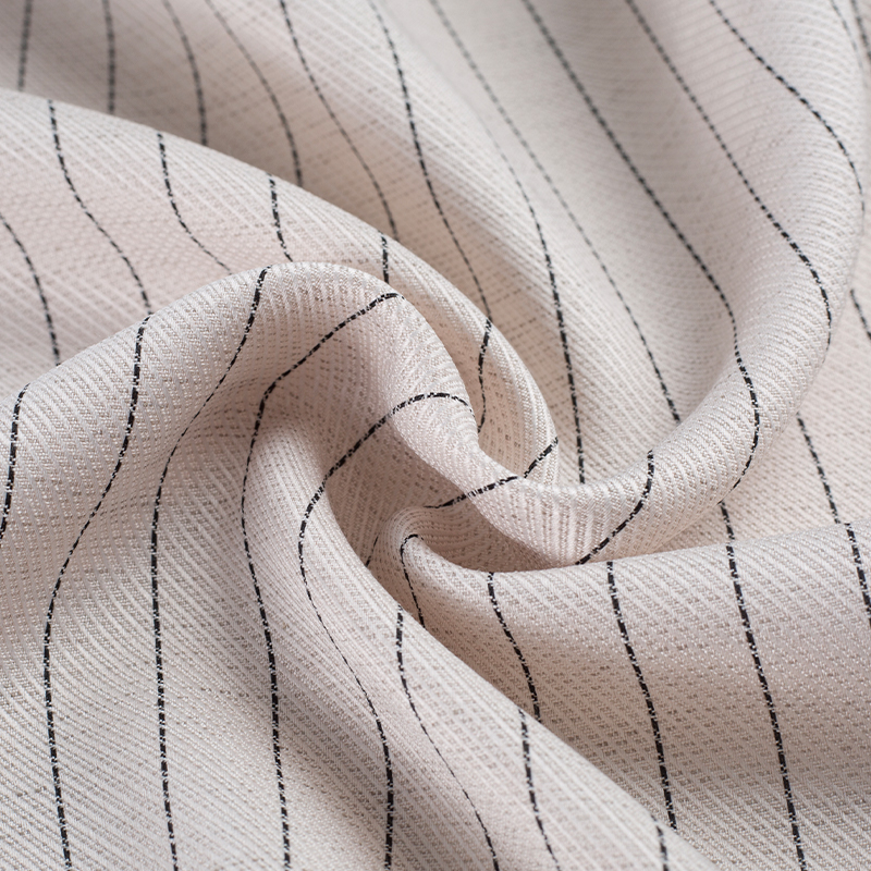 HY529-Lan Lauris Black Silk Strips Lyocell Fabric